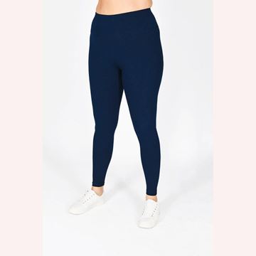 Picture of NAVY BLUE COTTON LEGGING - HIGH WAISTED